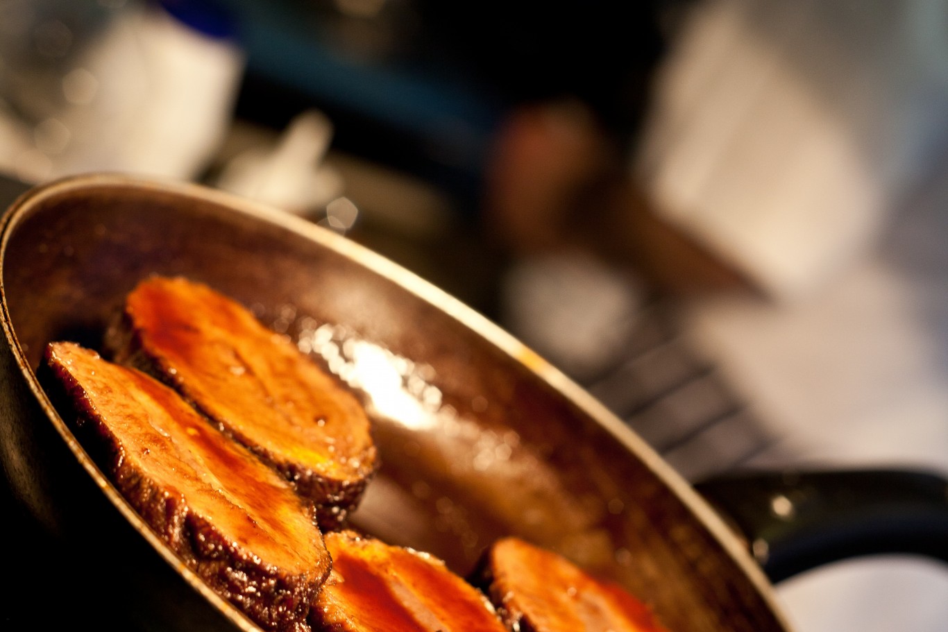 searing beef